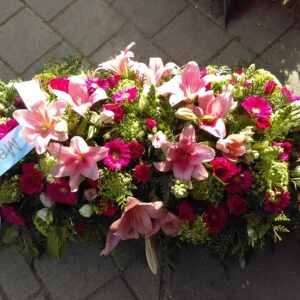 Coussin de deuil – tons roses